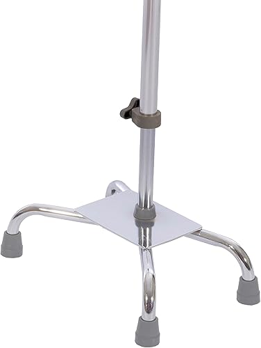 Miniatura 2 de Essential Medical Supply puntas de repuesto para bastón cuádruple, color negro, 12 pulgada, T50012G, 1