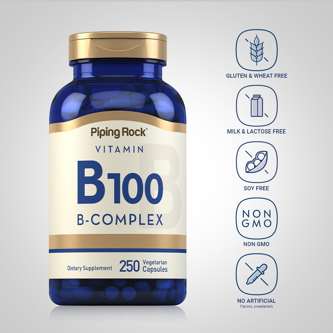 Piping Rock B100 Complex Vitamins | 250 Capsules — Amazon image 3
