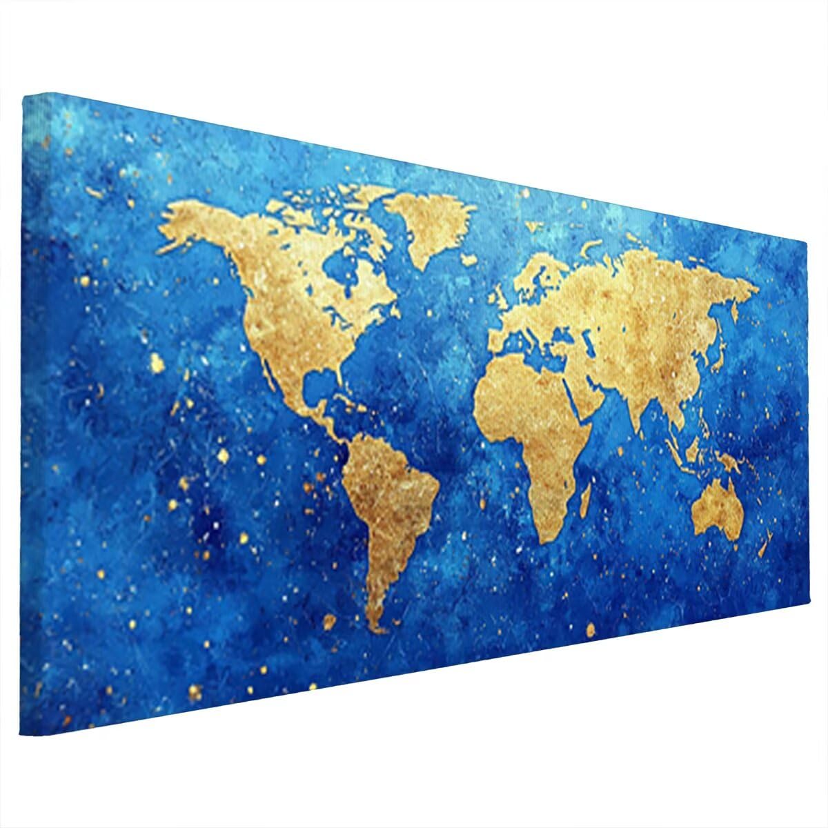 Karte Diamond Painting XXL 140x60cm, 5D Diamant Painting Bilder Abstrakt Muster, DIY Set Erwachsene mit Eckige Steine, Kreativ Set für Erwachsene, Herbstdeko, Geschenke für Frauen, Weihnachtsdeko S-54