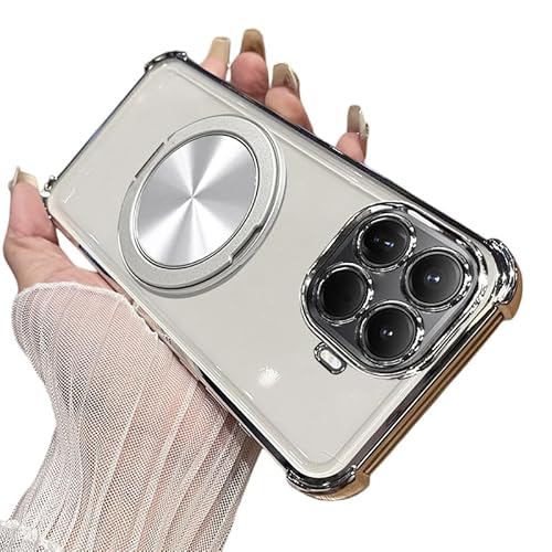 LUNBER-ARMOR�EFor Xiaomi 17T �P�[�X �J�o�[ ���b�L �N���A ���� TPU �����O�t�� �����Y�J�o�[�t�� �\�t�g�P�[�X �p �ی� For �V���I�~17T (�V���o�[)