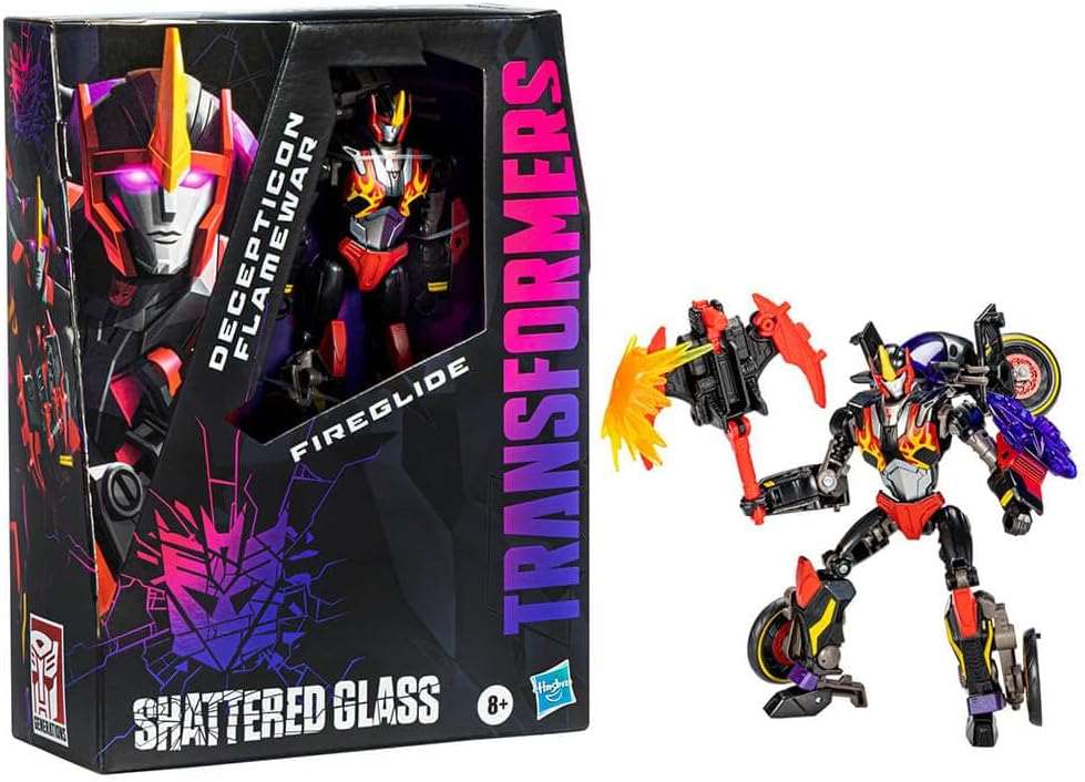 Transformers Generations Shattered Glass Collection: Decepticon Flamewar with Fireglide Exclusive