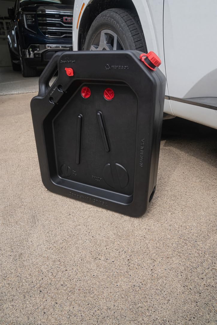 PAK Premium 16 Quart Oil Drain Pan, Easy Pour Design with Tethered Cap, Made in USA