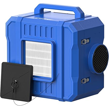 BlueDri BD AS 550 BL Negative Machine Airbourne Cleaner HEPA Scrubber Water Damage Restoration Equipment For Mold Air Purifier Single Unit Blue