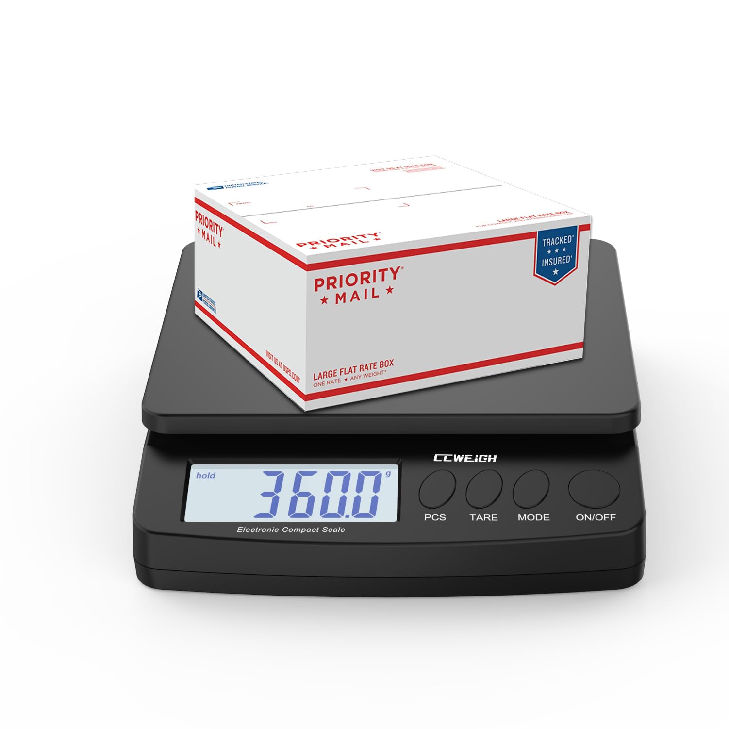 Digital Postal Scale 30kg/66lb - Durable Steel Construction, 6 Units Conversion, Tare Function | for Home, Kitchen, Postal, Shipping, Parcel Transport