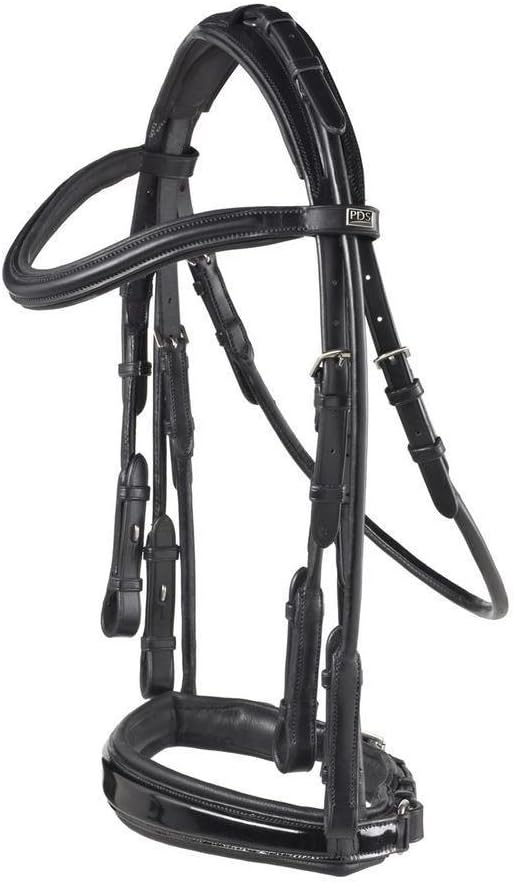 PDS Carl Hester Patent Rolled Weymouth Bridle Black Size: HRSE