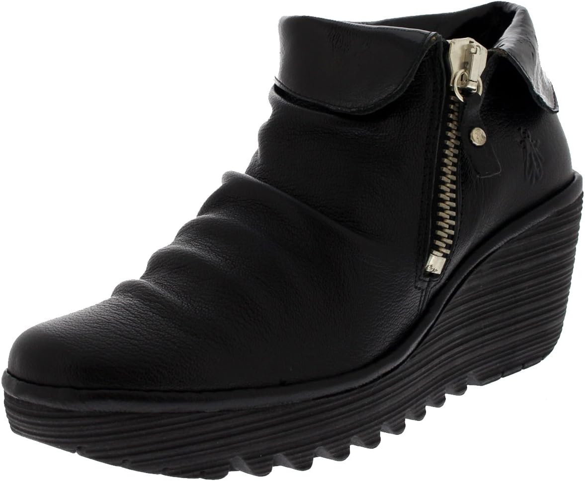 FLY London Women's Yoxi755fly Platform, Black Mousse/Luxor, 40 M EU (9-9.5 US)