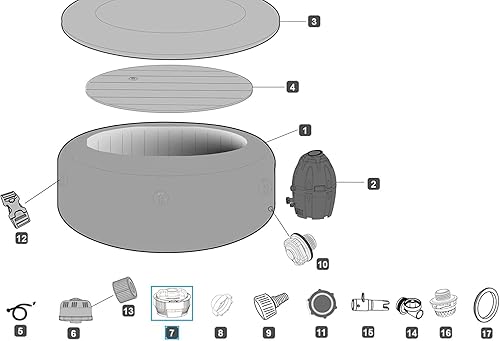 Miniatura 7 de P05345, P03821 Dispensador químico del cloro para el balneario de la tina caliente de la piscina