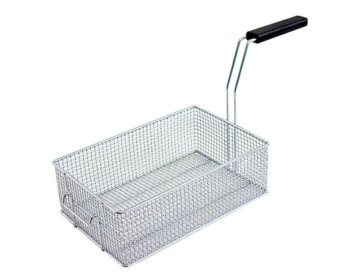 CubetasGastronorm ® Cesta Freidora 200x305x100mm Acero Cromado Profesional Repuesto Hosteleria Compatible Con Lotus FQ F13 FG FMG Gas Electrica Cocina Industrial Uso Intensivo Repara Casa Maquina
