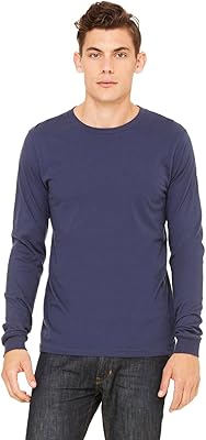 Bella + Canvas Unisex Jersey Long-Sleeve T-Shirt M NAVY