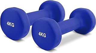 MSPORTS Juego de Mancuernas Neopreno 0,5-5 kg par con póster de Ejercicios | Mancuernas, Pesas