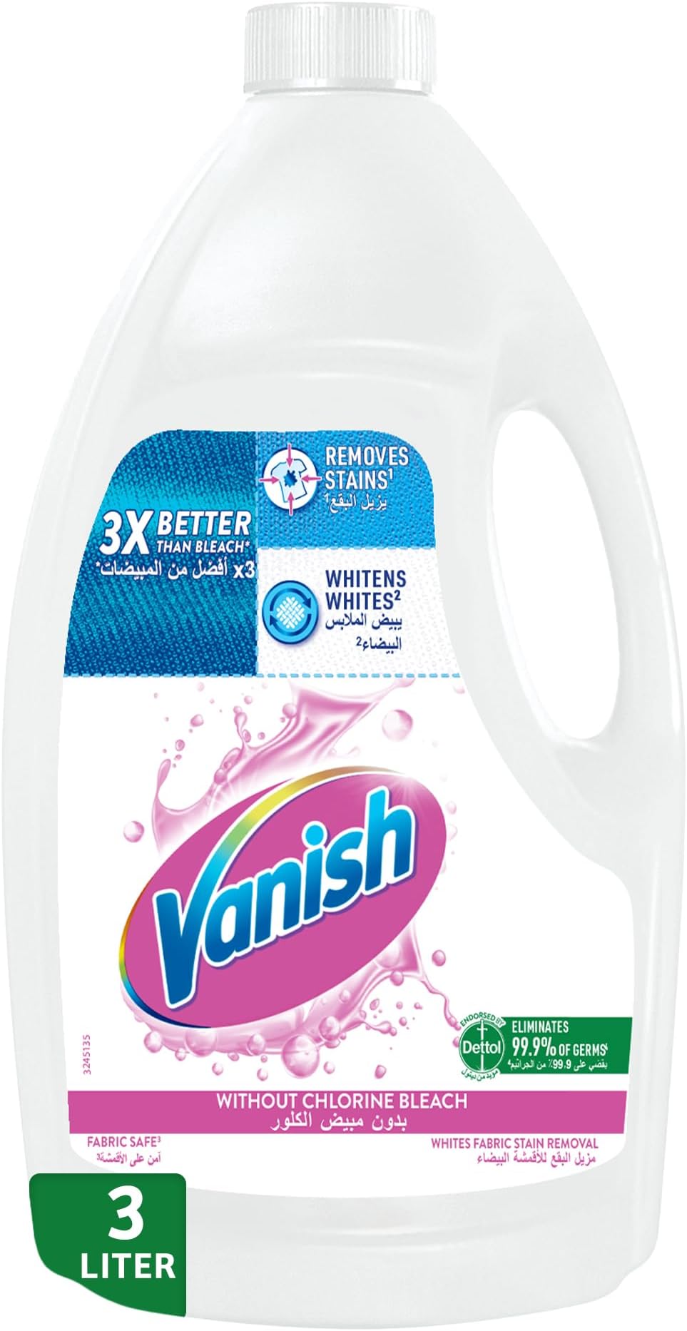 Liquid Fabric Stain Remover 3L for White clothes