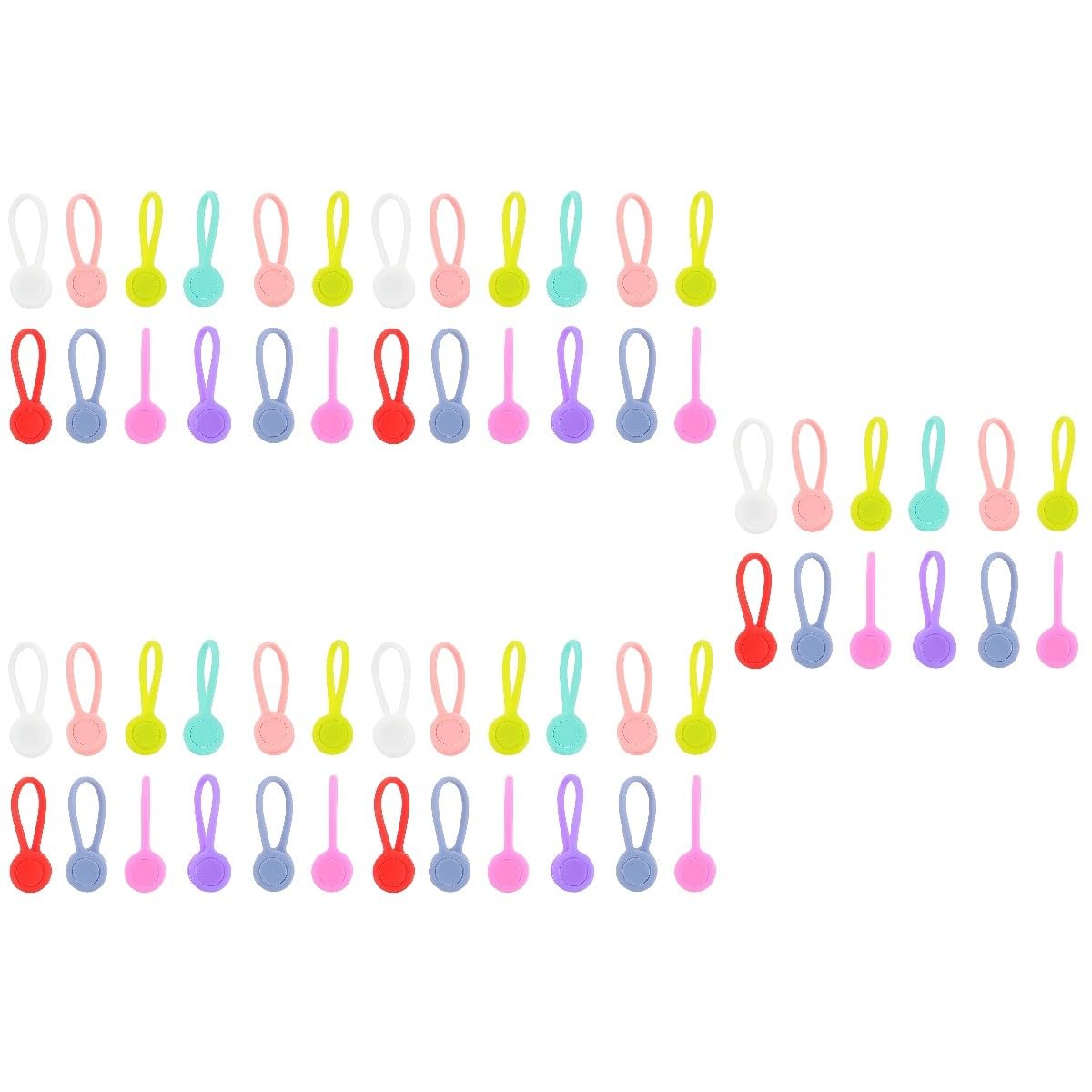 Uonlytech 60stücke Magnetische Kabelbinder Bunte Kabelclips Für Effektives Kabelmanagement Für Büro Zuhause Und Schule Aus Strapazierfähigem Wiederverwendbar Und Praktisch