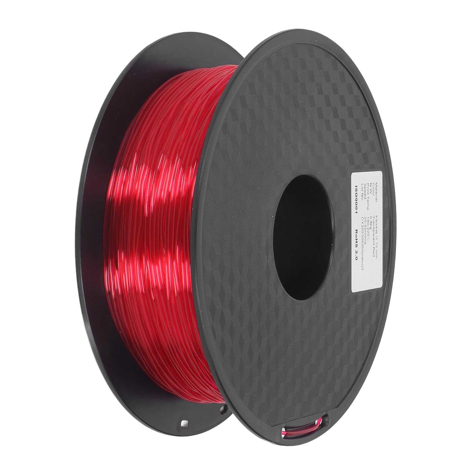 Filament TPU o Wysokiej Przepuszczalności 1,75 Mm 1 Kg Stabilny, Trwały, Elastyczny do Drukarki 3D FDM (Przezroczysta czerwień)