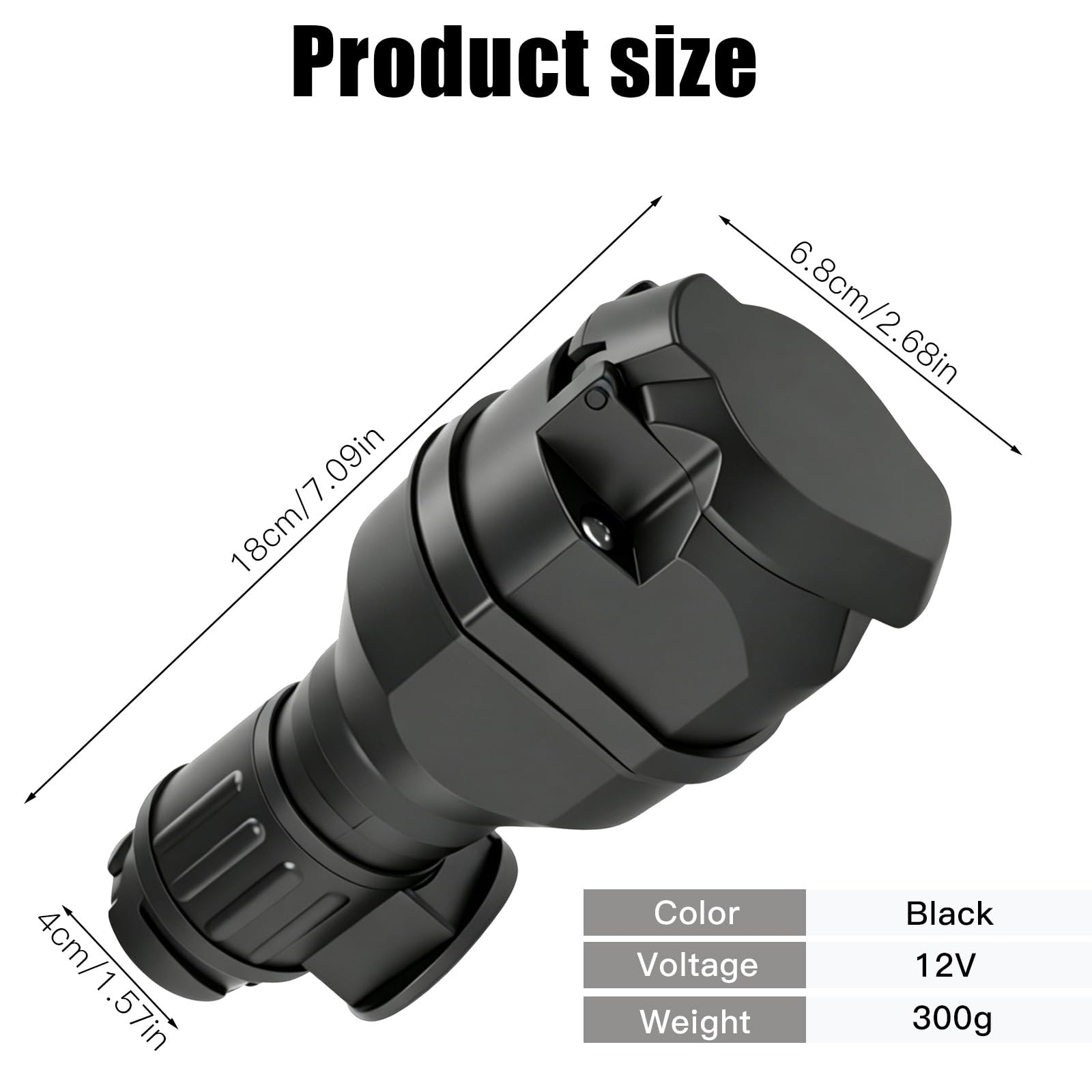13 Pol Anhänger Adapter - Canbus Kompatibel - 12V Anhängerstecker 13 Polig Nach ISO 11446 mit LED Anzeige - Stecker Für PKW Anhänger - Wasserdicht Für Wohnwagen Trailer Fahrradträger