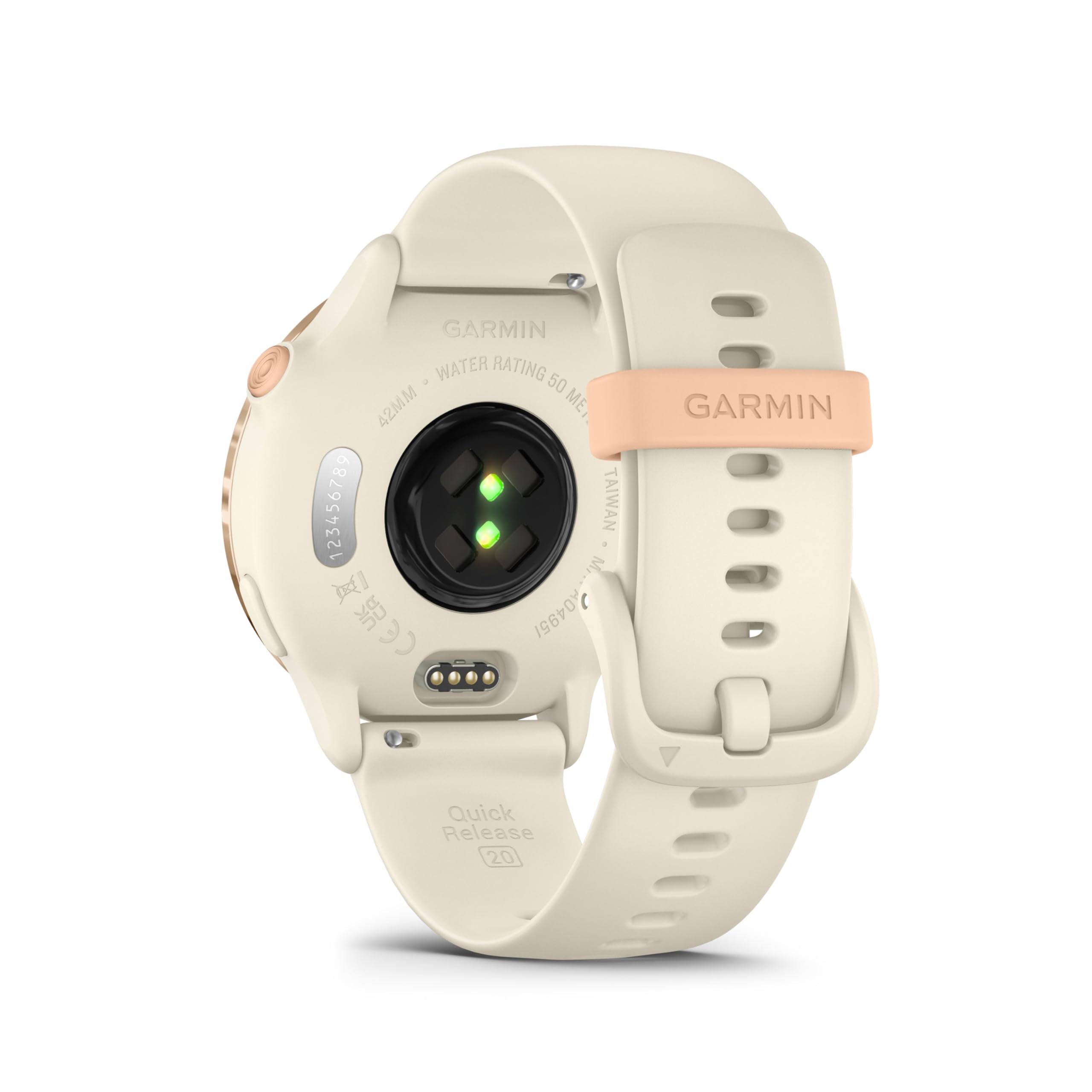 Garmin vívoactive 6 GPS Smartwatch, Ekran AMOLED, 42mm, Bone/Pink Dawn