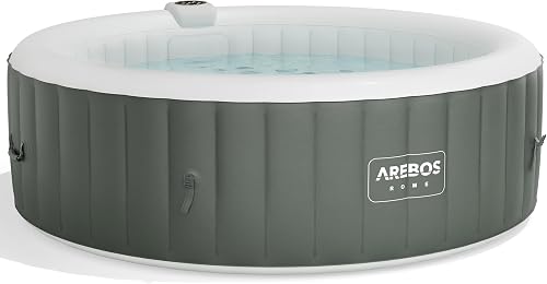 Arebos Whirlpool | inflatable | indoor & outdoor | 6 persons | ⌀ 208 cm | 130 massage jets | with heating | 1,000 litres | incl. cover | Bubble Spa & Wellness Massage - 3
