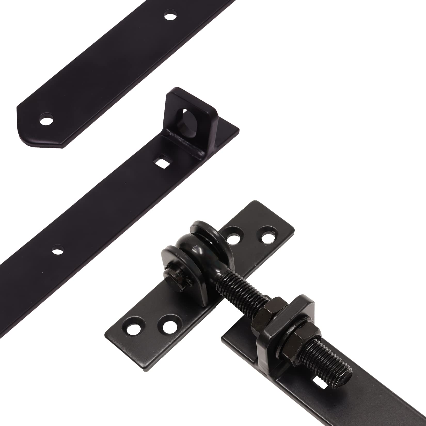 Ladenband | Torband | einstellbar | verstellbar, Längen 300-1000 mm lang (Länge: 1000 mm, verzinkt. schwarz pulverbeschichtet)