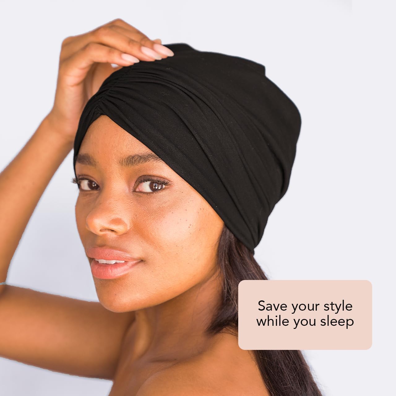 Kitsch Satin Pillowcase (Standard, Charcoal) & Satin Lined Beanie with Discount