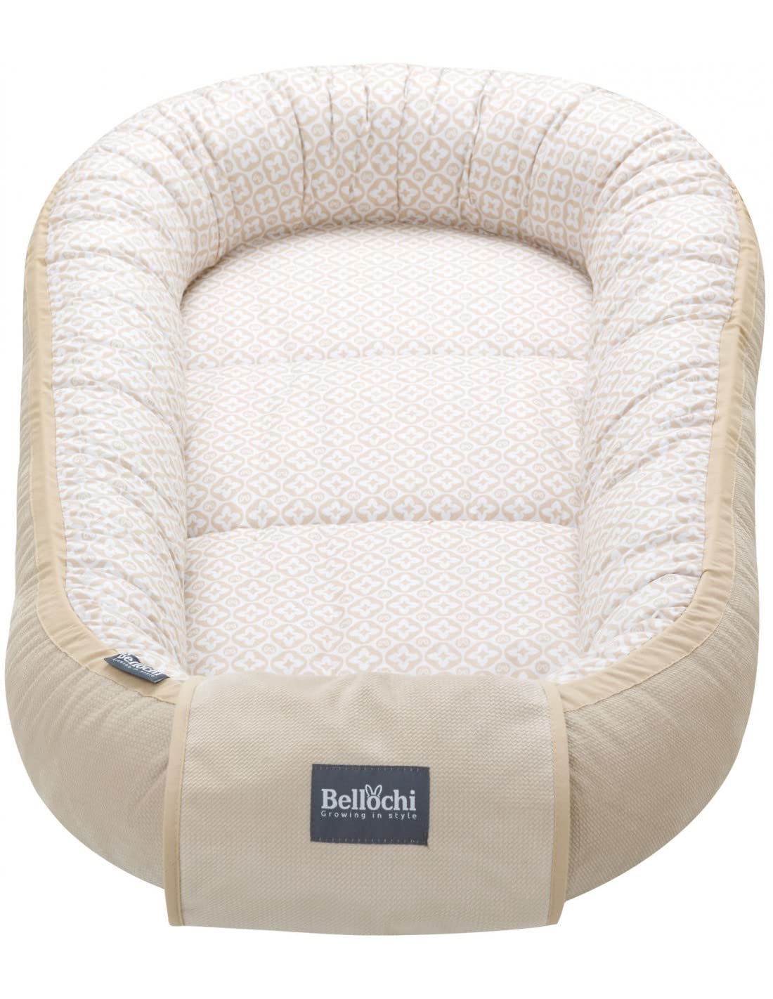 Bellochi Riduttore Lettino per Neonato, Riduttore per Culla - Antisoffoco, Cotone e Velluto - Cuscino Riduttore, Cocoon a Baby, Baby Nest - 90 x 60 cm (Lux)