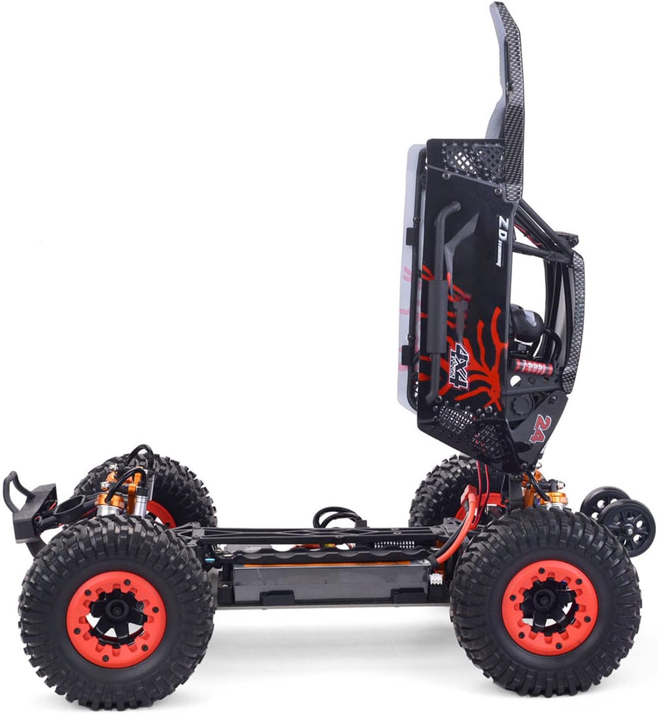 TOUCAN RC HOBBY 1/10 Alloy Chassis Racing DBX 103 AWD Remote Control Off Road Car Wheelie Bar Version Metal Gears Internal Roll Cage RTR