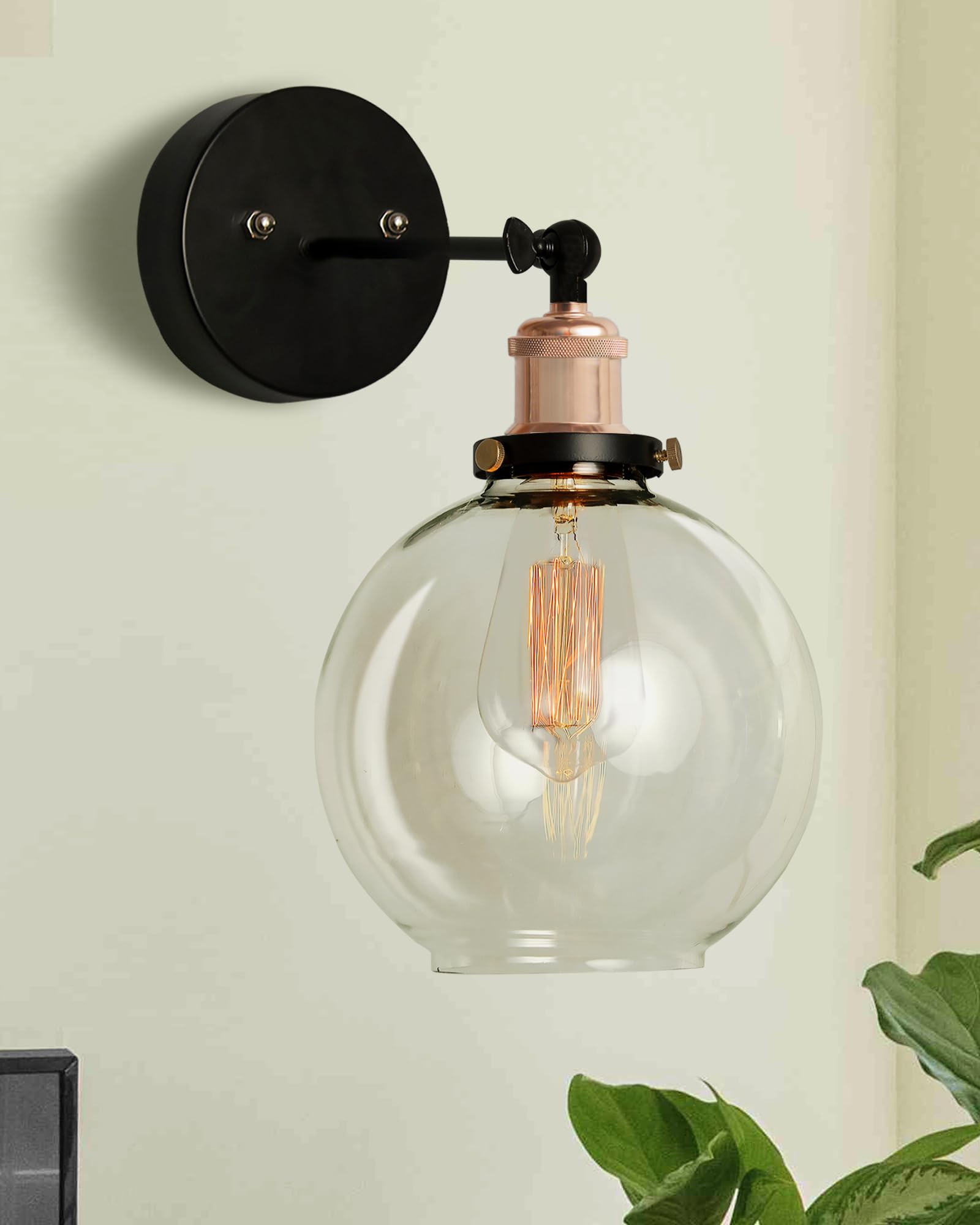 Homesake Edison Wall Lamp - Rose Gold Industrial -6
