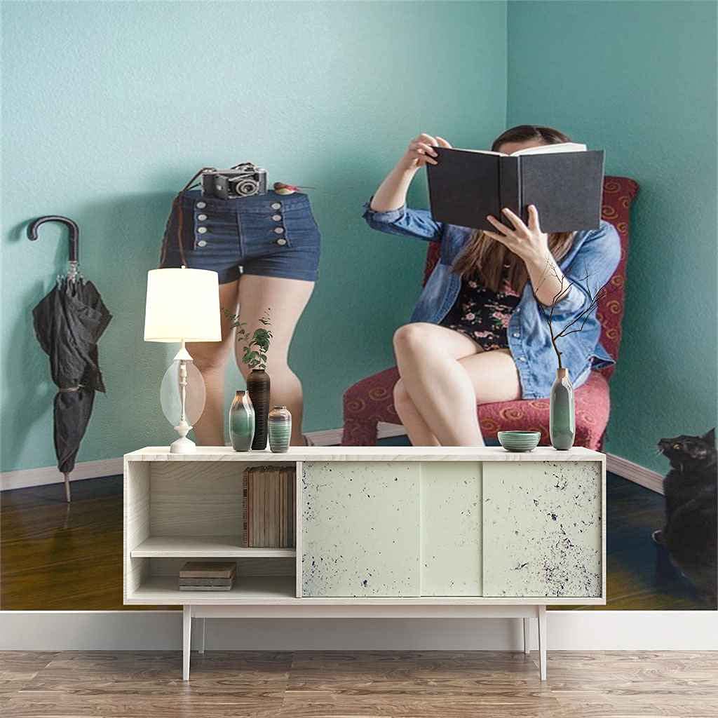 Papier peint 3D femme tendance pour transformer le salon ou la chambre