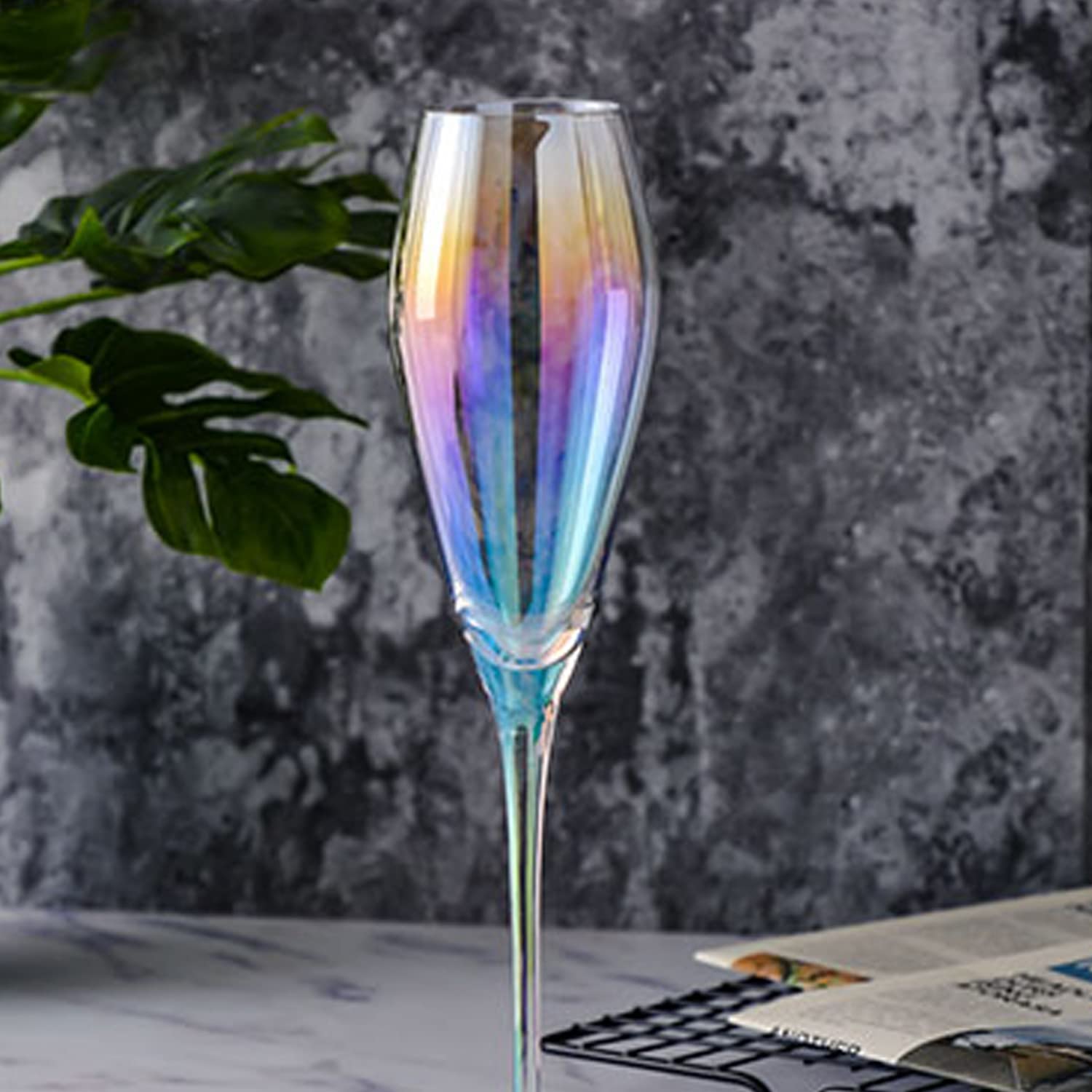 Flûtes à Champagne Cristal - Soufflées à La Main - 200ml - Set De 6 - Cadeau Élégant