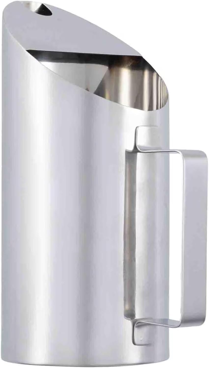 TableCraft 12813 Premium Stainless Steel Pitcher with Ice Guard, Commercial Beverage Pitcher, 1 Liter / 34 oz Capacity, Mirror Finish, Extended Handle, Dishwasher Safe, Silver
