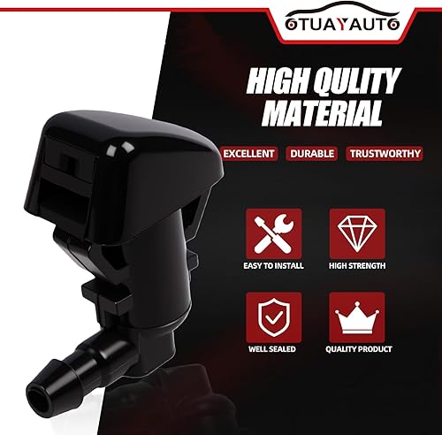 Miniatura 37 de OTUAYAUTO Boquillas para limpiaparabrisas delantero, para Dodge Durango 11-23, Dodge Grand Caravan 11-14, Jeep Grand Cherokee 11-23, Dodge Charger