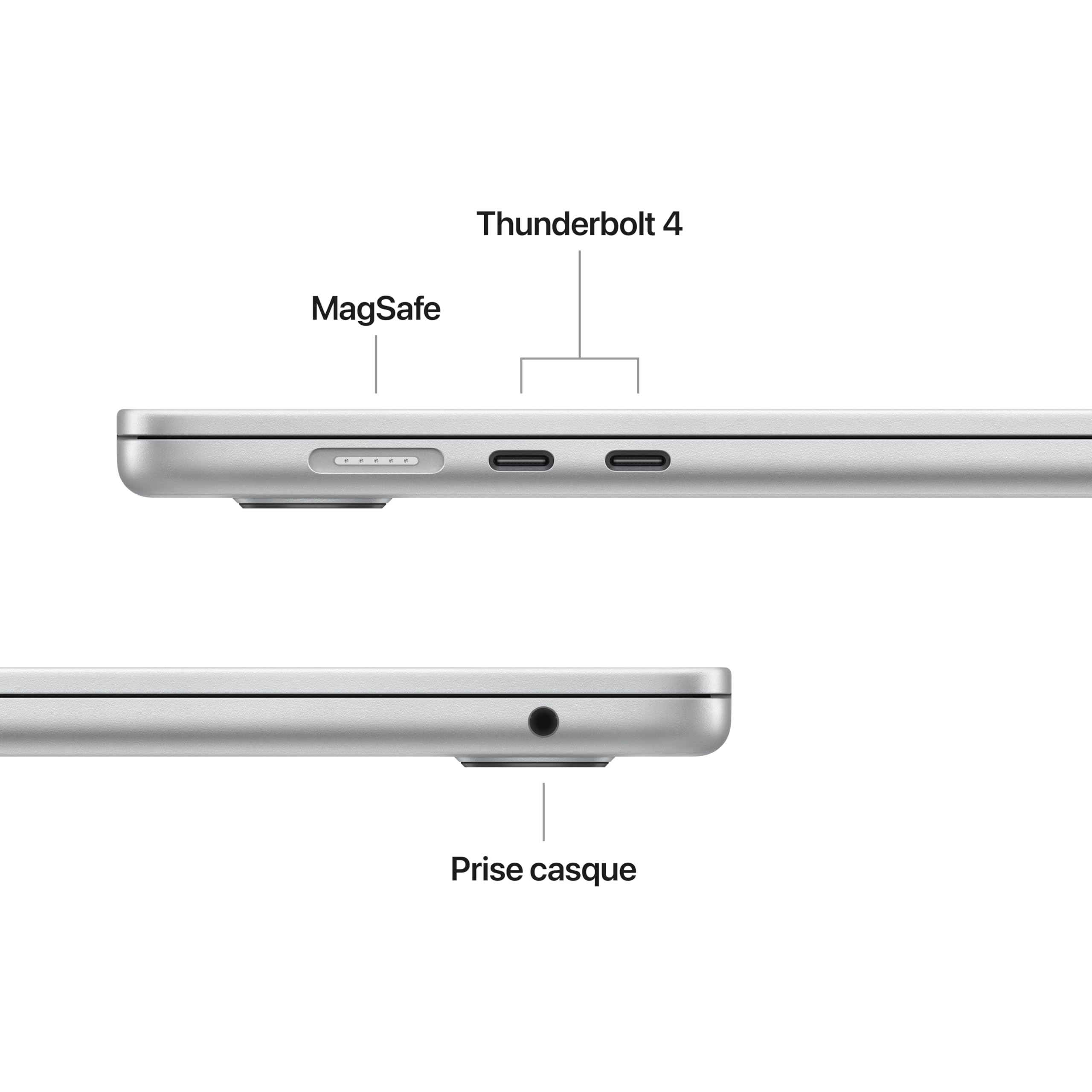 Apple MacBook Air 15 Pouces Ordinateur Portable avec Puce M4 : Conçu pour Apple Intelligence, Écran Liquid Retina de 15,3 Pouces, Mémoire unifiée de 16 Go, Stockage SSD de 256 Go, Touch ID ; Argent
