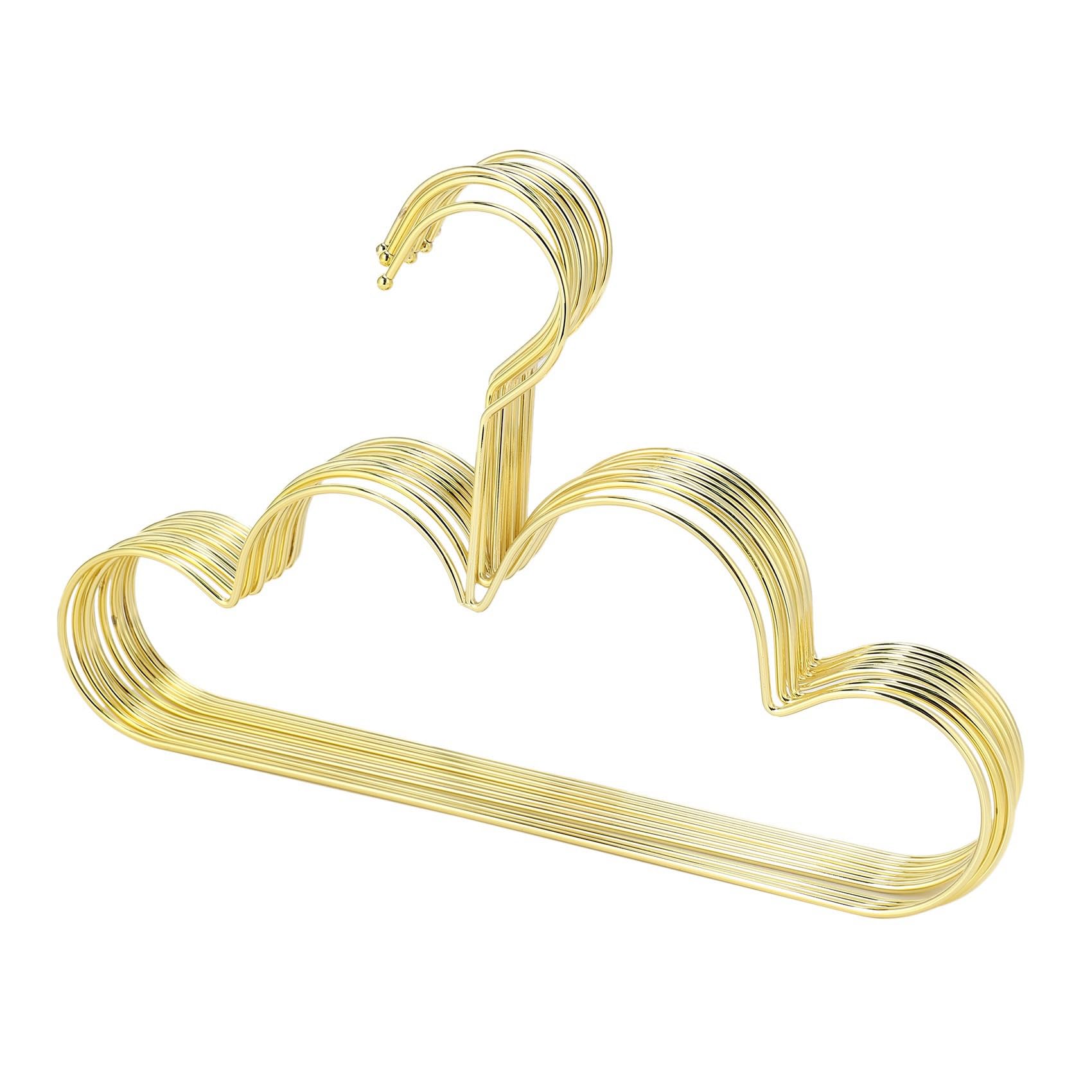 30 Stück Kleiderbügel rutschfeste Metall Kleinkinder Kleiderbügel Golden Kids Cloud Form Mantel Kleiderbügel Kleidung Lagerung Organizer Rack