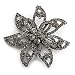 Produktbild Brosche in Blumen-Design, in Schwarz, Gun-Metal-Finish