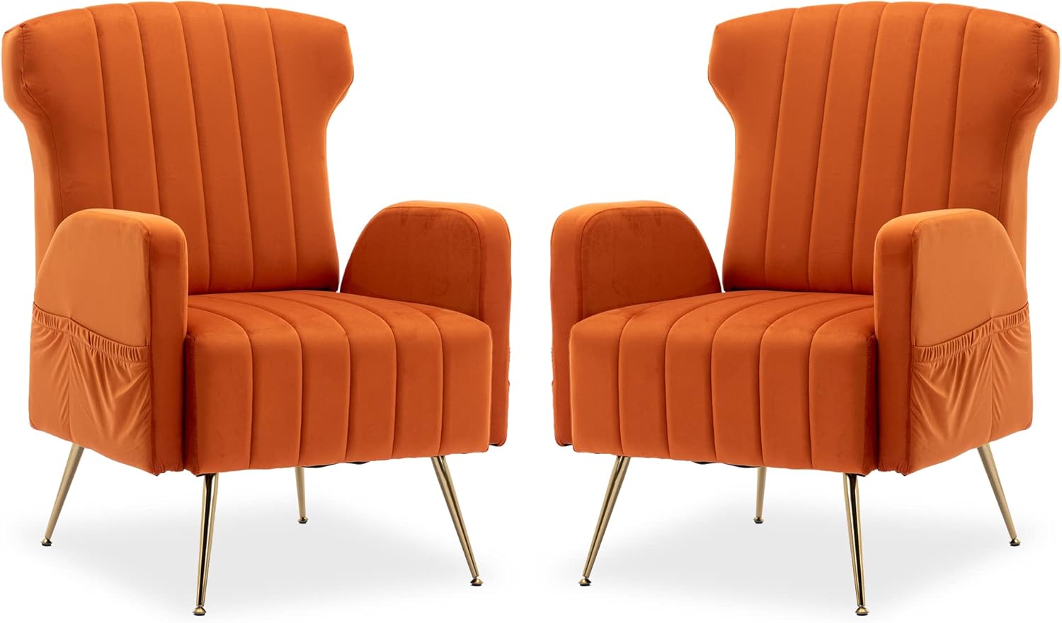 Villeston Accent Chairs Set of 2 for Living Room Velvet