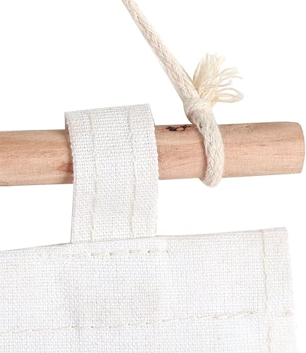 Miniatura 6 de Bolsa de almacenamiento colgante de 3 capas de lino para puerta de pared, armario, bolsa de almacenamiento para armario, bolsa colgante para