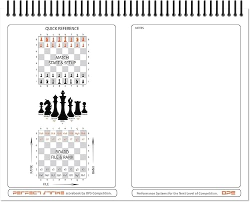 Miniatura 7 de Libro de puntuaciones de ajedrez Perfect Strike con reglas e instrucciones de puntuación. Heavy Duty. Práctica y competencia. (8.5" x 11") TS-5060