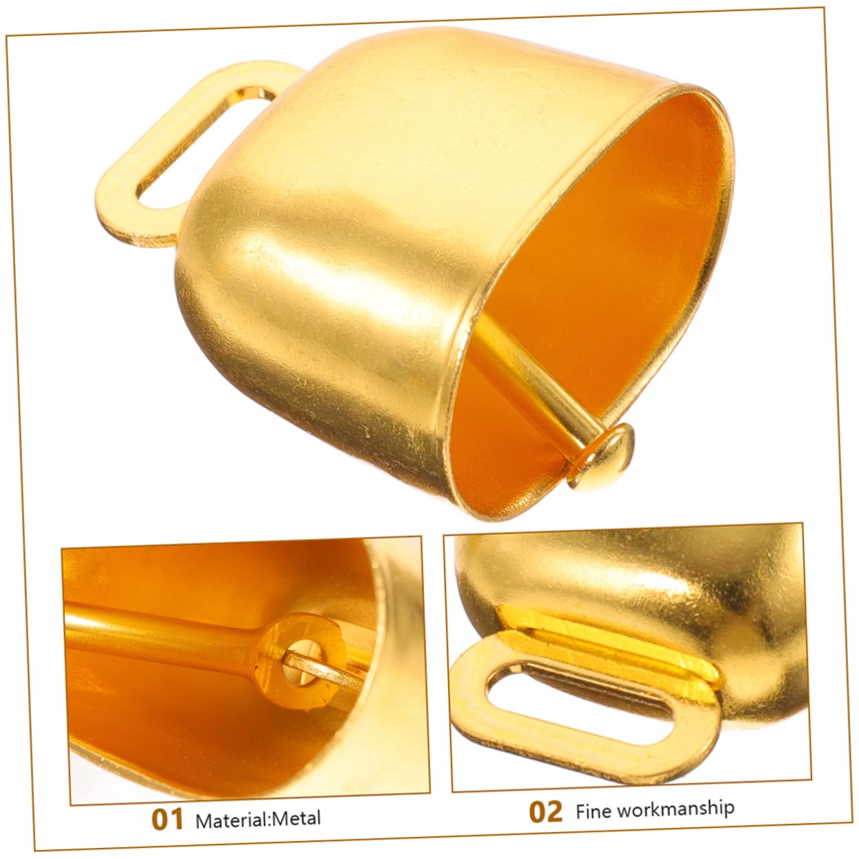 Balacoo Loud Vintage Cattle Bells Anti-Lost Animal Choker 8pcs Metal Pet Bells for Farming Accessories