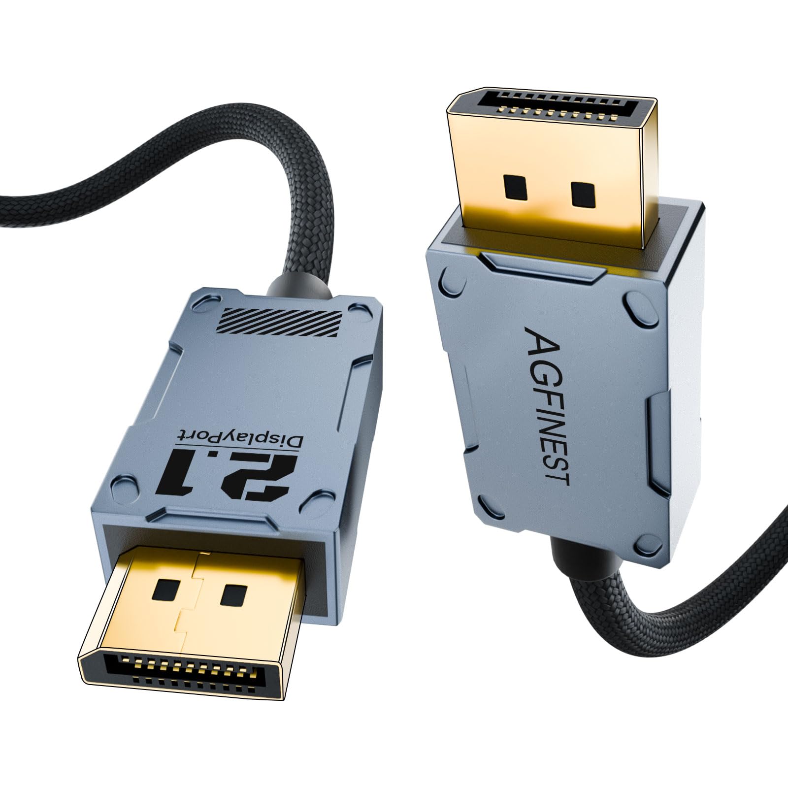 AGFINEST 80Gbps Displayport Cable 2.1, [VESA Certified] DP 2.1 Cable [16K@60Hz,8K@120Hz,4K@240Hz] Support 80Gbps, HDR10, HDCP, DSC 1.2a,for 4090,7900Graphics/PC/TV/Monitor, 6.6FT