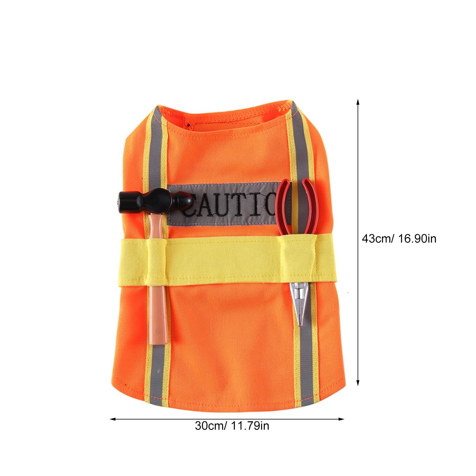 VICASKY 4 Pezzi Costume per Cane Aspetto da Ingegnere Arancione M in Poliestere