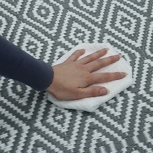 Tapis d'extérieur géométrique diamant plastique tissé haut de gamme - 7