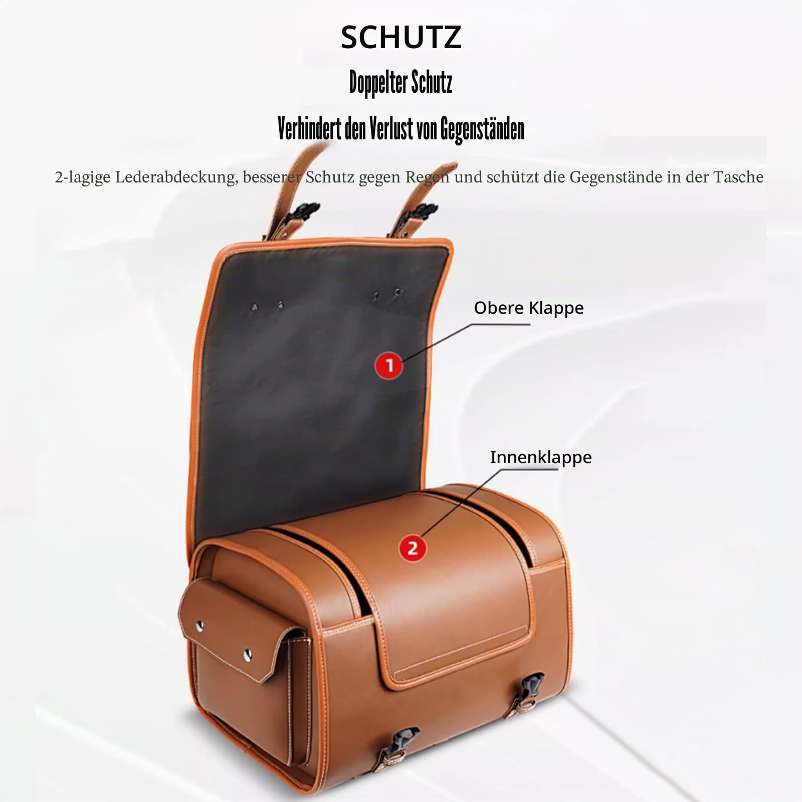 Motorrad Hecktasche für Vespa GTS GTV 250 300, 33L Wassersichte Kratzfest Motorrad Werkzeugtasche Große Kapazität, Schwarz