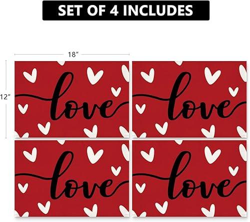 Miniatura 31 de Siilues Camino de mesa para el día de San Valentín, decoración de San Valentín, decoración de San Valentín para mesa, decoración de vacaciones