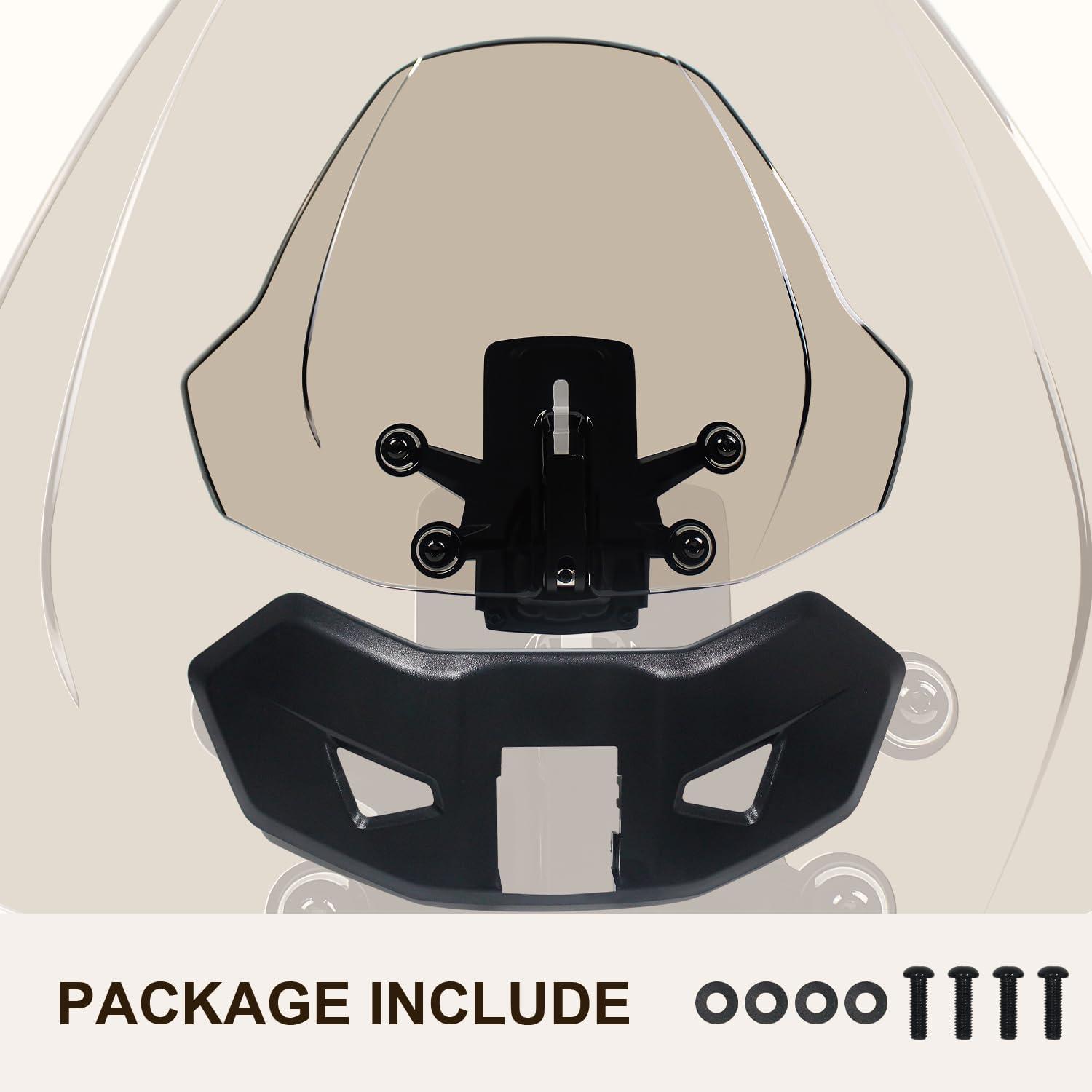 Dark Tinted Front Windshield & Larger Brake Pedal Compatible with Can-Am Ryker all model Accessories