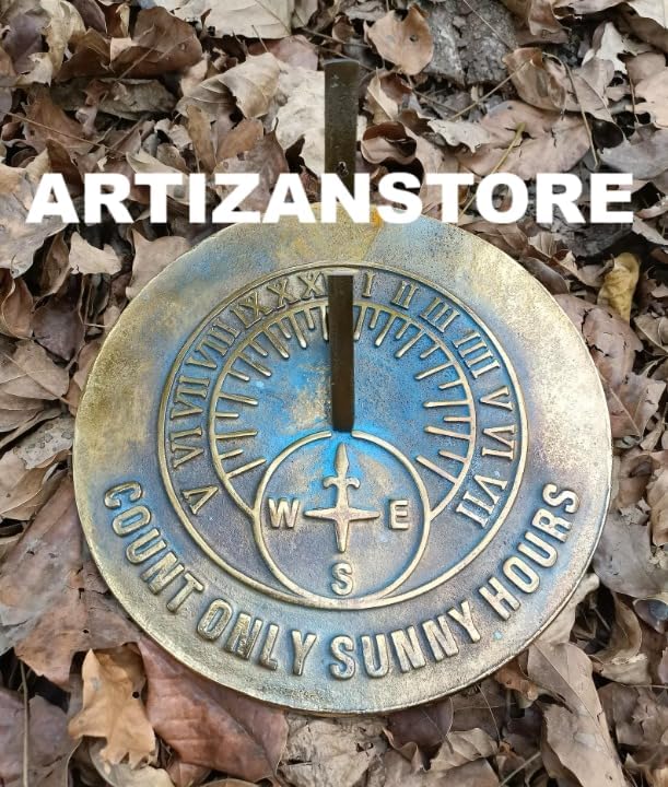 Solid Brass Count Sunny Hours Sundial