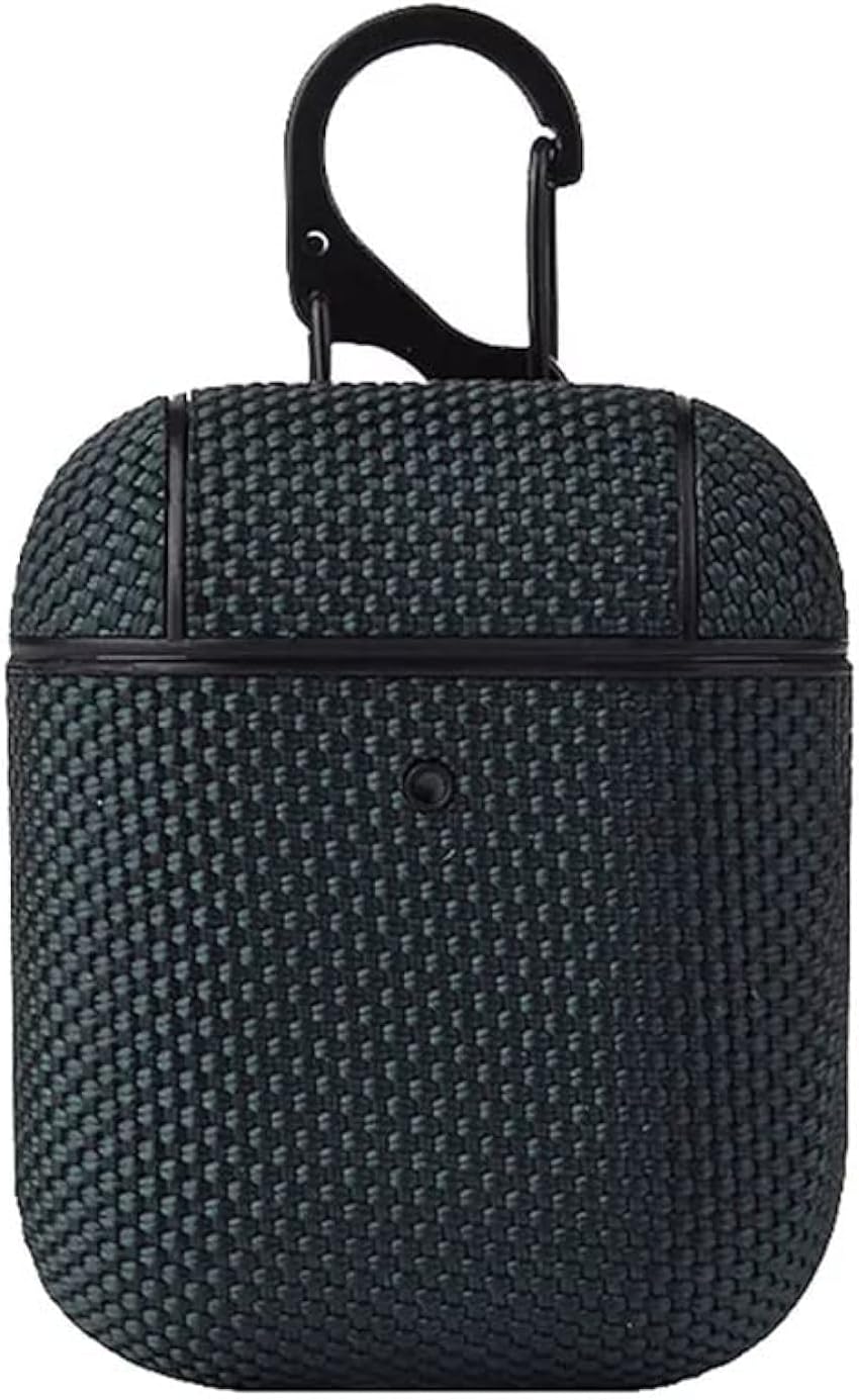 Fabric Case Compatible with AirPods Case with Anti-Lost Keychain, Premium Luxury Fabric Woven Case Skin Protective for Apple Earbuds AirPods 2 & 1 Fabric-GN