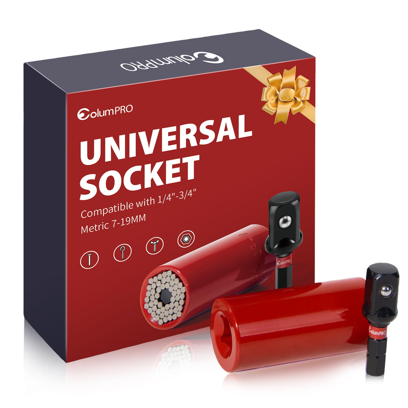 ColumPRO Universal Socket Tool Gift for Men,Cool Gadgets Gift, Great for Dad Boyfriend Neighbors, Housewarming, Birthday Gift, Father’s Day, Valentine s Day
