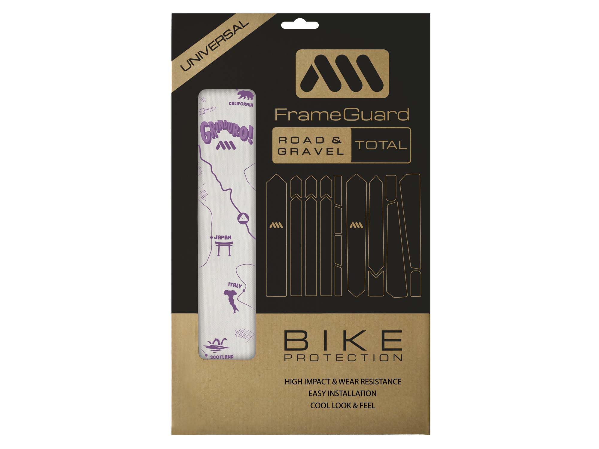 All Mountain Style Rahmenschutz für Fahrrad Straße und Kies, 18-teiliges PVC-Klebeband, Leichter und robuster Schutz vor Kratzern und Stößen