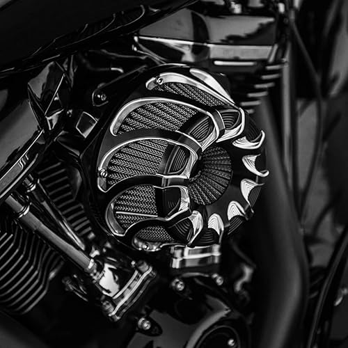 Miniatura 9 de HCmotorku Kit de admisión de turbina de filtro de aire CNC para motocicleta compatible con Harley Touring 2000-2007 Softail 2000-2015 Dyna 2000-2017