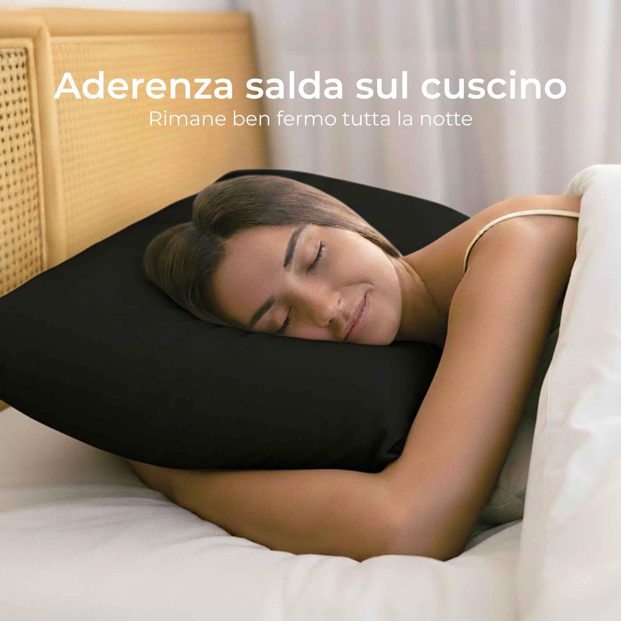 Set Di 2 Federe Per Cuscino 80x80 Cm, Colore Nero, In Microfibra Morbida 100%, Con Cerniera, Lavabili A 60°C, Antipiega - 2
