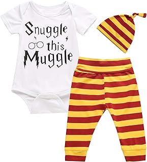 Lorjuly Baby,Clothing,Baby Boys 0-24m,Outfits & Clothing Sets Lorjuly Baby Boys Girls 3PCS Cute Outfit Set Snuggle This Muggle Short Sleeve Romper