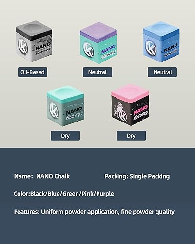 Miniatura 7 de KONLLEN Tiza de billar Torneo profesional de nano tecnología dedicado a jugadores de billar nacionales (rendimiento excepcional, reducir la miscue,